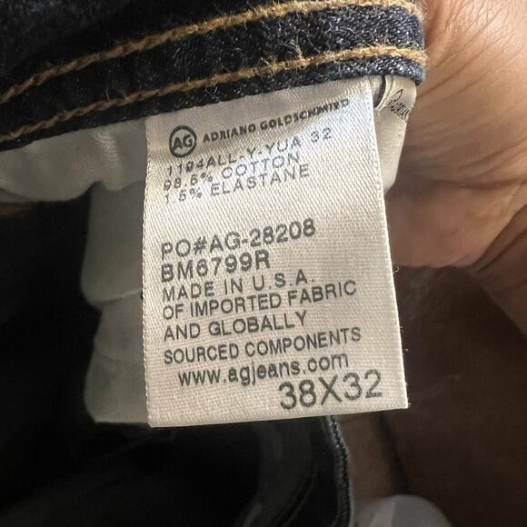 AG Adriano Goldschmied Jeans Mens 38x32 Blue The New Hero Relaxed Stretch Denim - Picture 11 of 14